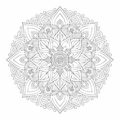 Contemporary Ornate Traditional Mandala Vector Decorative Mandala Art Illustration with Intricate Patterns and Spiritual Design for Meditation and Decoration