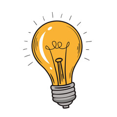 Illustration of a classic shaped light bulb.