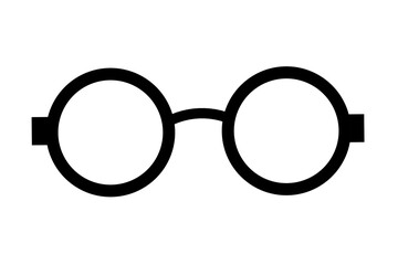 vector illustration of glasses with round glass design
