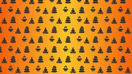 Vector seamless Ayurveda healing pattern 