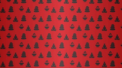 Vector seamless Ayurveda healing pattern 