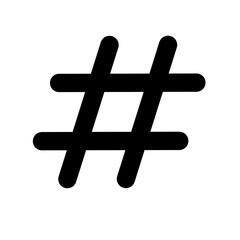hashtag symbol vector with trendy design