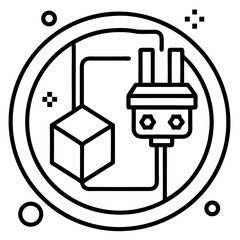 API endpoint plug icon vector illustration