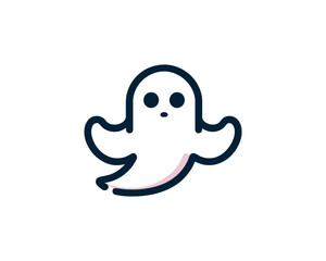 Black and white ghost design for T-shirt