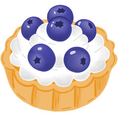 Tart with blueberry
