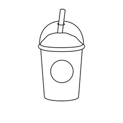 A white cup with a straw and a label that says Starbucks