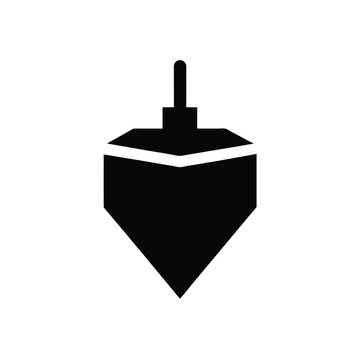 recommend clip art: elegant vector silhouette of a hanukkah dreidel  b.eps