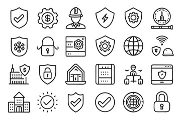 Safety protection security concept design isolated on transparent background