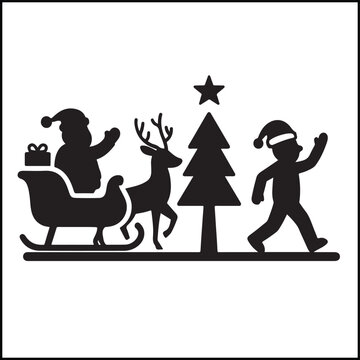 Christmas parade alternate version silhouette