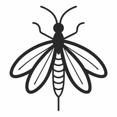 Lacewing outline icon on white background