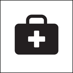 Obraz premium First aid kit silhouette icon