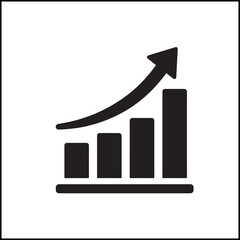 Graph icon silhouette in vector style