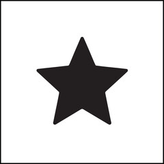 Obraz premium Star silhouette simple vector icon
