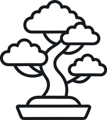 bonsai tree outline icon