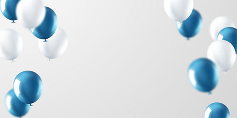 elegant blue balloon background For decorating festive events Vector illustration