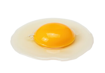 Isolated Fresh Egg Yolk on Egg White