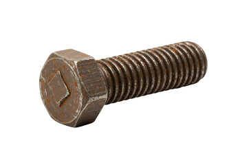 Isolated Rusty Bolt Industrial Strength Detailed