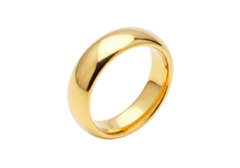 Isolated Simple Gold Ring Elegant Jewelry