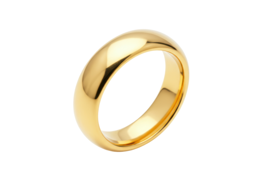 Isolated Simple Gold Ring Elegant Jewelry