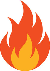 Fire Flame Icon Vector Illustration for Heat, Danger, and Energy Concepts

