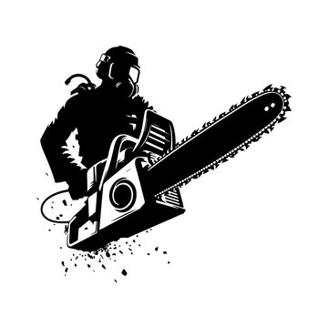 recommend clip art: Chainsaw silhouette