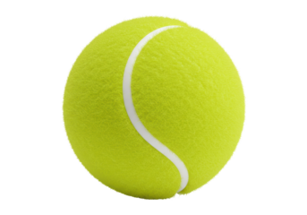 Isolated Bright Yellow Tennis Ball