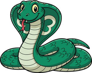 vector illustration of a cartoon snake