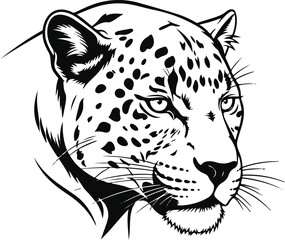 leopard head vector