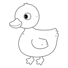 duck doodle outline line art