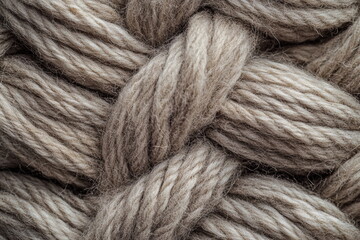 Close-up of woolen braid evokes warmth and simplicity, perfect for organic lifestyle visuals, textile promotions, and minimalist mood boards.

