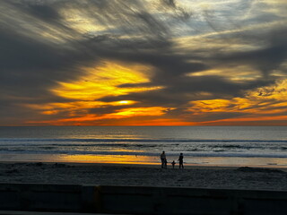 Whimsical sunset clouds