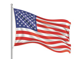 Fototapeta premium Representation of the american flag for us national loyalty day celebration