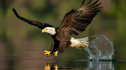 Fototapeta premium american bald eagle in flight