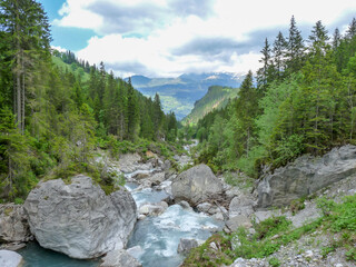 Switzerland, Meiringen, Gletscherschlucht Rosenlaui,