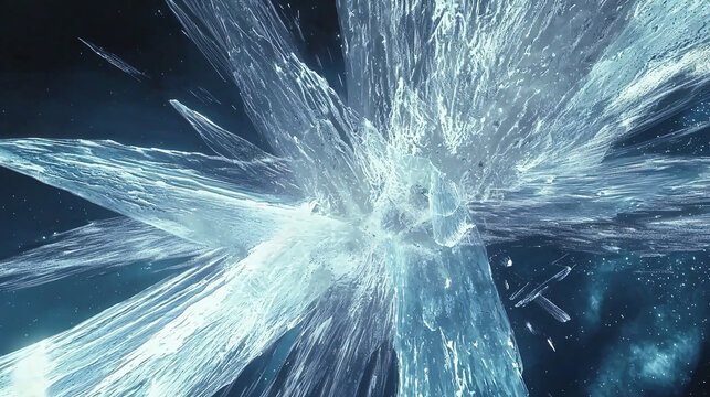 Unique snowflake captured in intricate detail showcasing nature's artistry in winter's embrace.