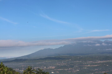 urban view seen from rural mountains.