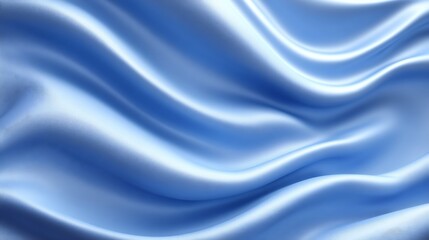 Obraz premium Abstract silk fabric background with elegant folds in light blue color creating a smooth texture