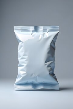 Shiny White Packaging Bag For Food Product Display