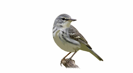 Bachman's warbler isolated on white background