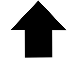 シンプルな黒矢印　イラスト,注目,ポイント,方向,目印,進む,指す,記号,向き,ボタン,ポインター,強調,進行,過程,手順,順番,アイコン,ピクト,上向き,上,マーク,パーツ,ワンポイント,絵文字,指示,案内,移動,戻る,誘導,標識,グラフィック,素材