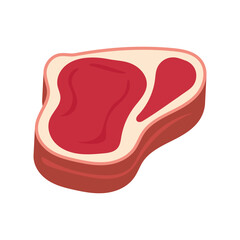  Beef Steak Icon BBQ Symbol, Grilled Meat Sign, Raw Meat Pictogram, Ribeye Steak Illustration.