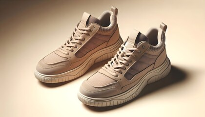 Classic casual shoes with detailed sole grip and visible logo in a clean studio photo with soft shadows for retail display