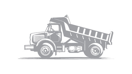 Retro Dump Truck Silhouette