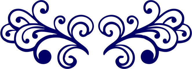 Abstract curly element for de...