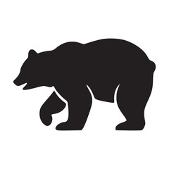 Elegant Bear Silhouettes Vector Illustration - White Background