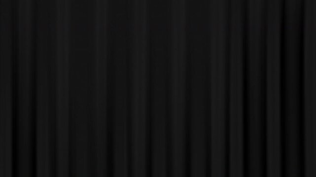 Animated black curtain with vertical folds, ideal for theater settings and event backdrops.