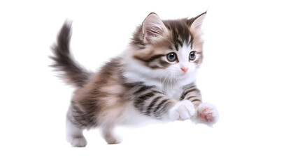 Obraz premium Playful Kitten Chasing Toy