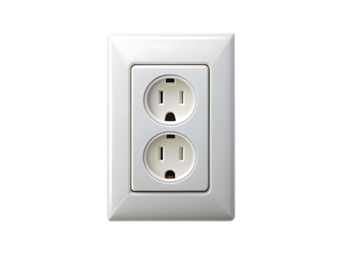 Dual Outlet Wall Plate: Electrical Power Receptacle