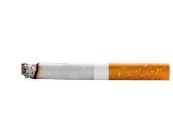 Sigaretta accesa su sfondo bianco PNG