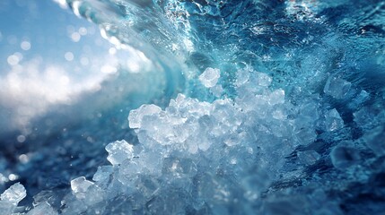 Obraz premium Underwater Microplastic Pollution Research Photography